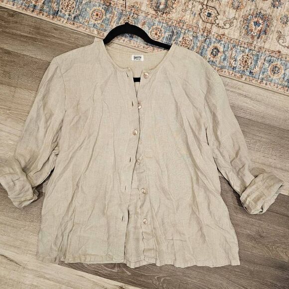 Heaven 100% linen Large button down shirt - Picture 1 of 13